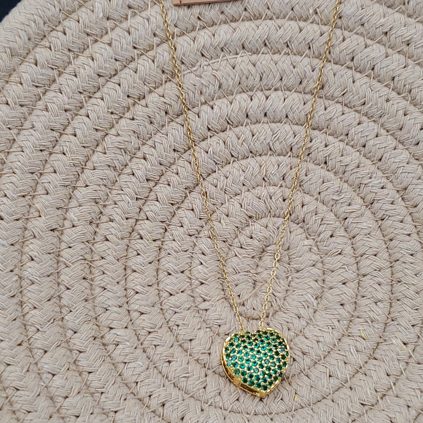 Green Heart Necklace