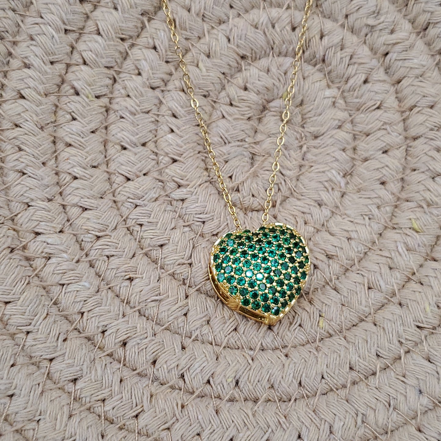 Green Heart Necklace