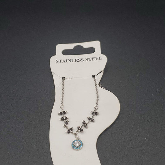 blue stone Anklet - Siwar Gallery