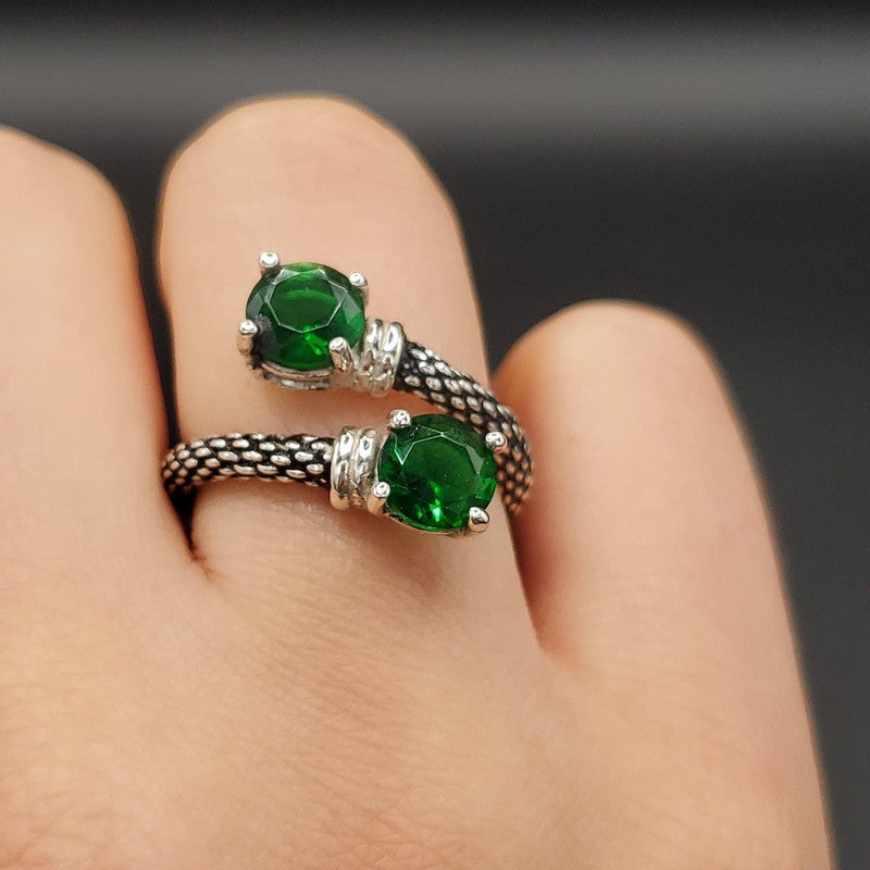 Green Diamond Ring - Siwar Gallery