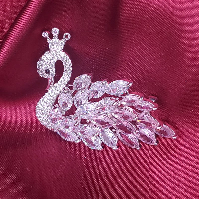 Peacock Shape Brooch - Siwar Gallery