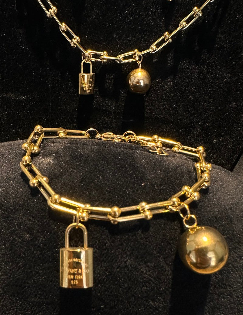 T*iffany lock Chain Set - Siwar Gallery